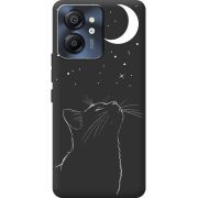 Чорний чохол BoxFace Blackview Color 8 Місячний кіт