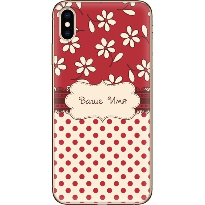 Чехол Uprint Apple iPhone XS Max Именной Polka Dots