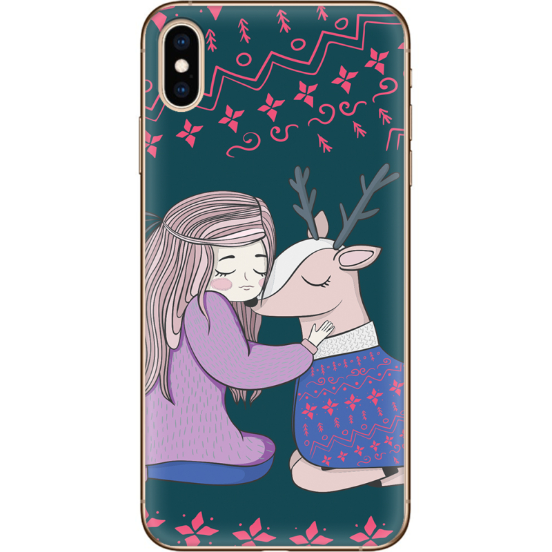 Чехол Uprint Apple iPhone XS Max Girl and deer