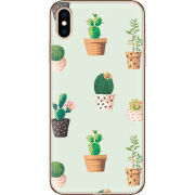 Чехол Uprint Apple iPhone XS Max L-green Cacti