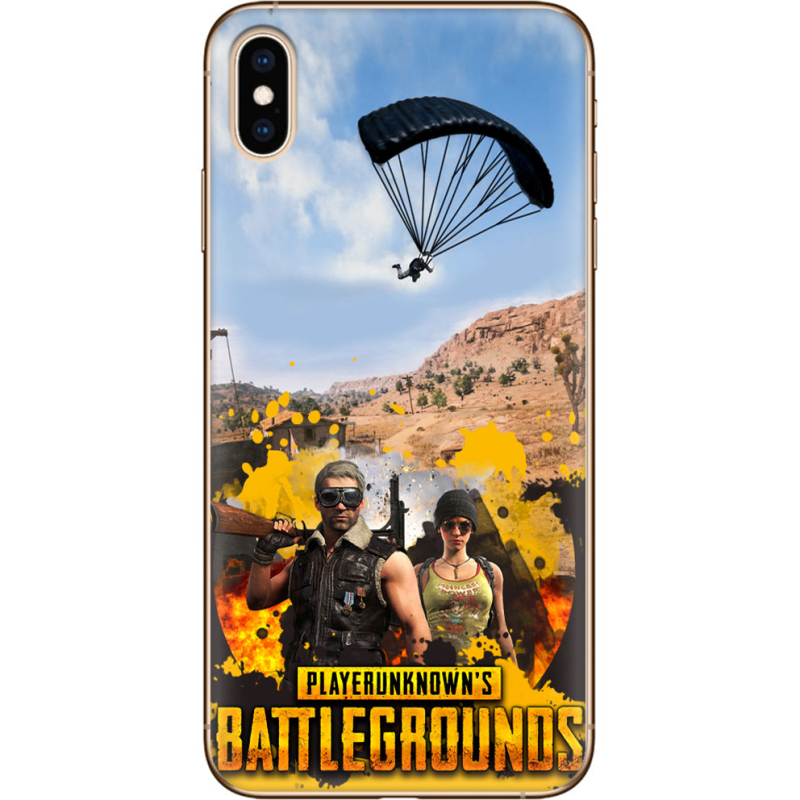 Чехол Uprint Apple iPhone XS Max Pubg parachute