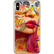 Чехол Uprint Apple iPhone XS Max Yellow Girl Pop Art