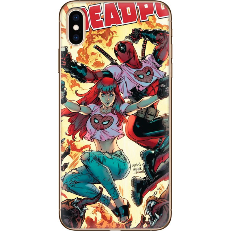 Чехол Uprint Apple iPhone XS Max Deadpool and Mary Jane