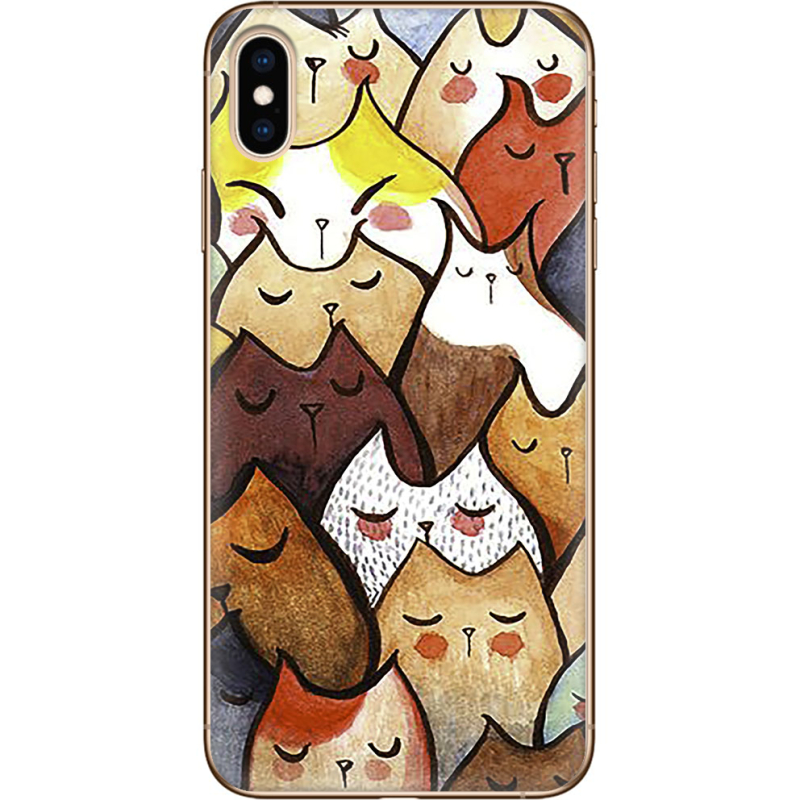 Чехол Uprint Apple iPhone XS Max Sleepy Cats