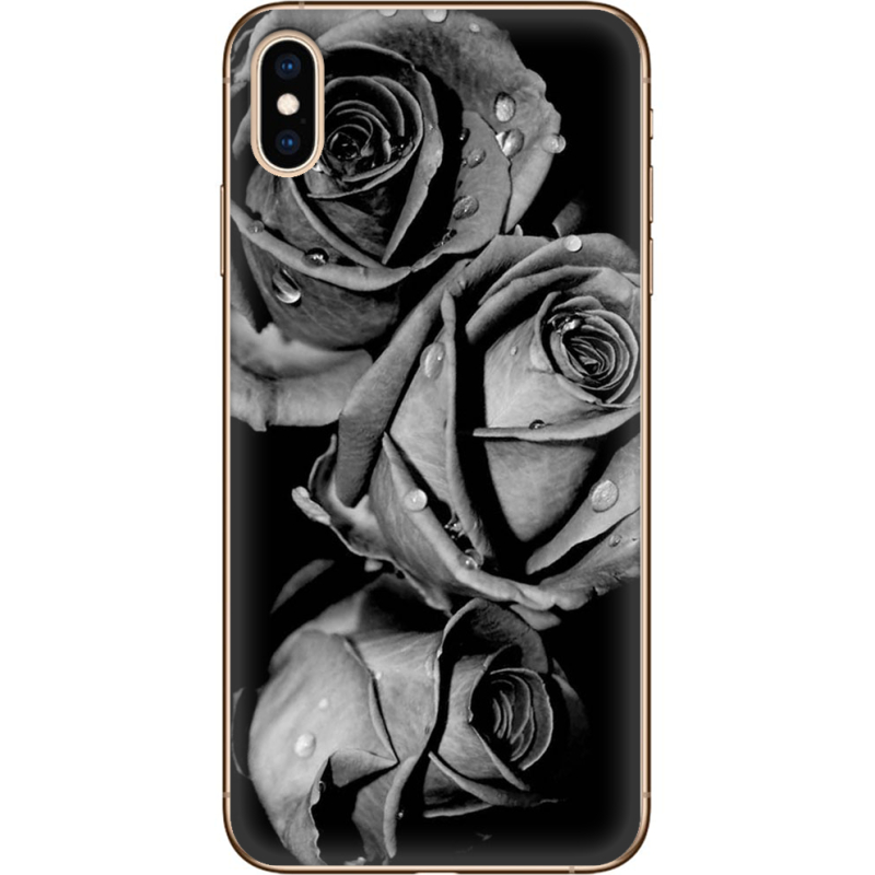 Чехол Uprint Apple iPhone XS Max Black and White Roses