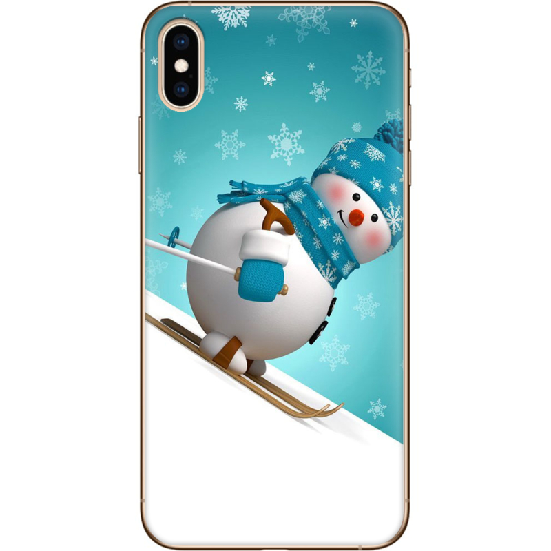 Чехол Uprint Apple iPhone XS Max Skier Snowman