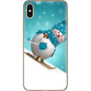 Чехол Uprint Apple iPhone XS Max Skier Snowman