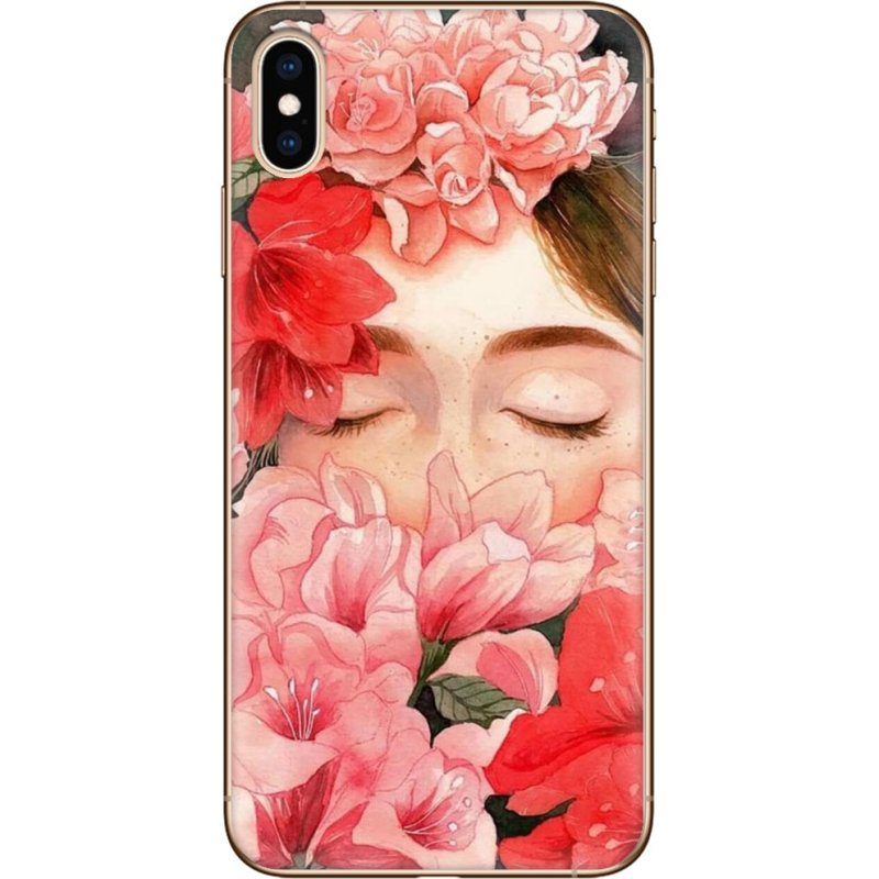 Чехол Uprint Apple iPhone XS Max Girl in Flowers