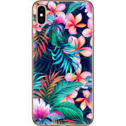 Чехол Uprint Apple iPhone XS Max flowers in the tropics