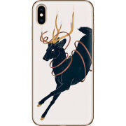 Чехол Uprint Apple iPhone XS Max Black Deer