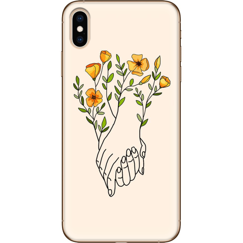 Чехол Uprint Apple iPhone XS Max Flower Hands