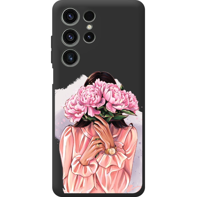 Прозорий чохол BoxFace Oukitel C1 Девушка с Пионами