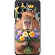 Прозорий чохол BoxFace Oukitel C1 Капибара з квітами