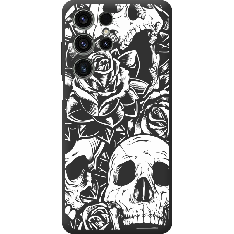Чорний чохол BoxFace Oukitel C1 Skull and Roses