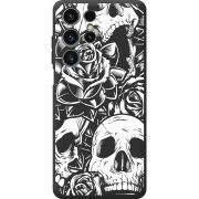 Чорний чохол BoxFace Oukitel C1 Skull and Roses