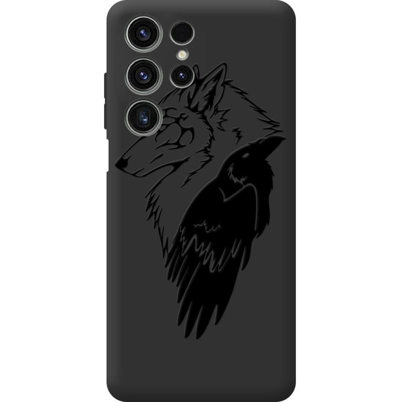 Чорний чохол BoxFace Oukitel C1 Wolf and Raven
