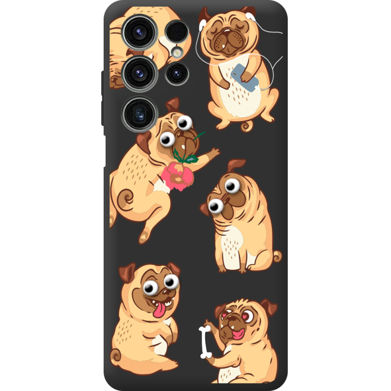 Прозорий чохол BoxFace Oukitel C1 Pro с 3D-глазками Pug