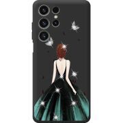 Чохол зі стразами Oukitel C1 Pro Girl in the green dress