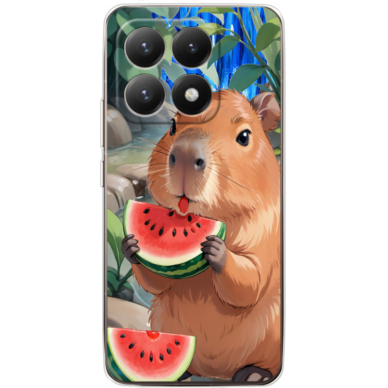 Чохол BoxFace Xiaomi 15T Капібара з кавуном