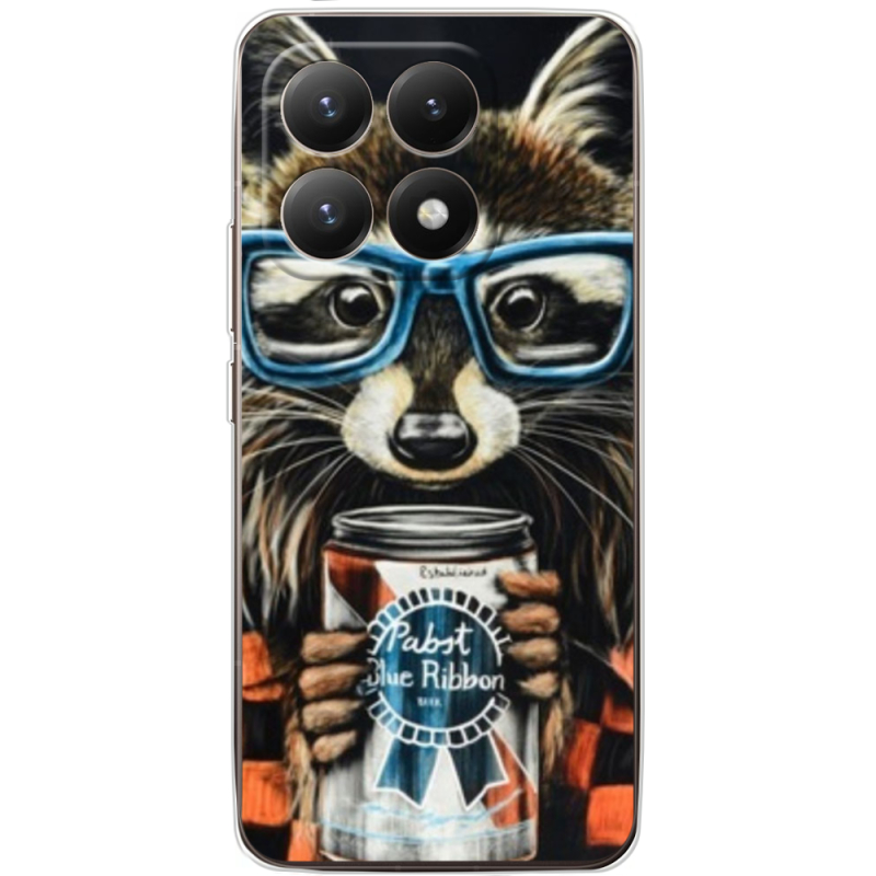 Чохол BoxFace Xiaomi 15T Енот с банкой