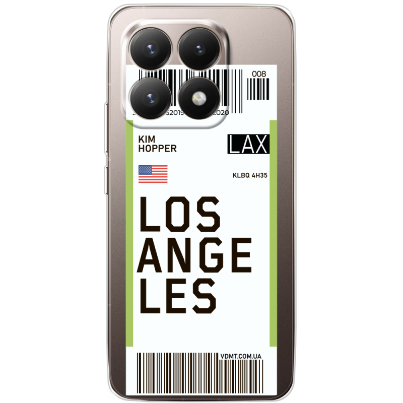 Прозорий чохол BoxFace Xiaomi 15T Ticket Los Angeles