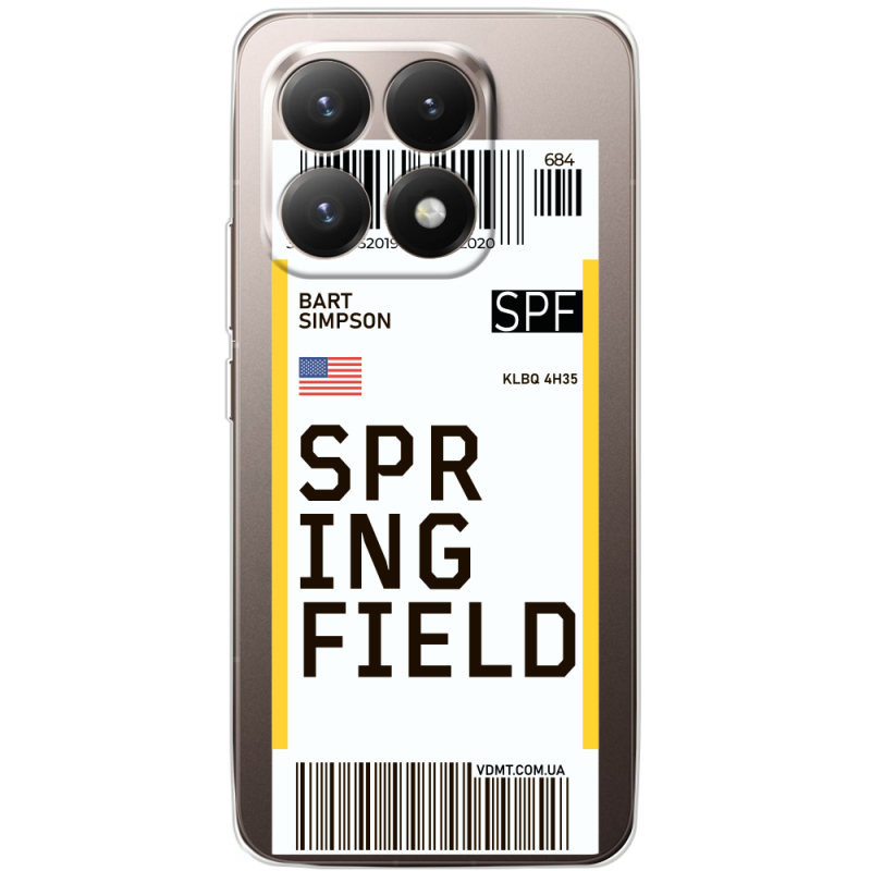 Прозорий чохол BoxFace Xiaomi 15T Ticket Springfield