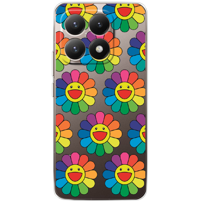 Прозорий чохол BoxFace Xiaomi 15T Hippie Flowers