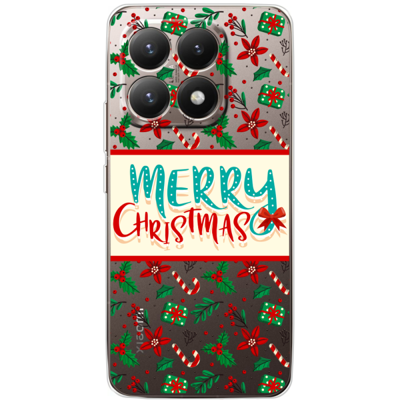 Прозорий чохол BoxFace Xiaomi 15T Vintage Christmas Pattern