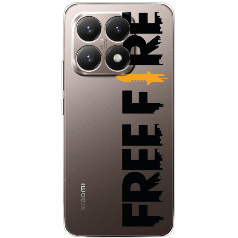 Прозорий чохол BoxFace Xiaomi 15T Free Fire Black Logo