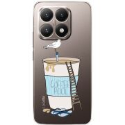 Прозорий чохол BoxFace Xiaomi 15T Segull in Cofee Pool