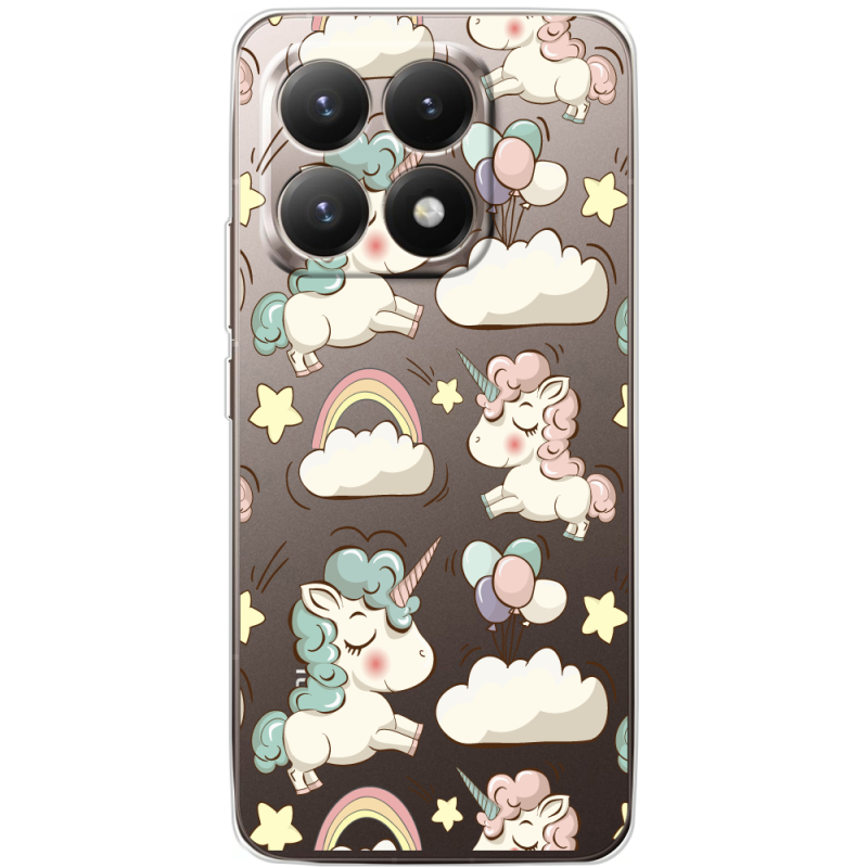 Прозорий чохол BoxFace Xiaomi 15T Unicorns
