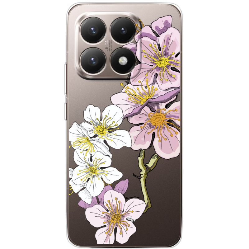 Прозорий чохол BoxFace Xiaomi 15T Cherry Blossom