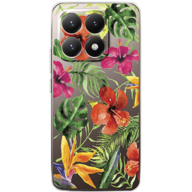 Прозорий чохол BoxFace Xiaomi 15T Tropical Flowers