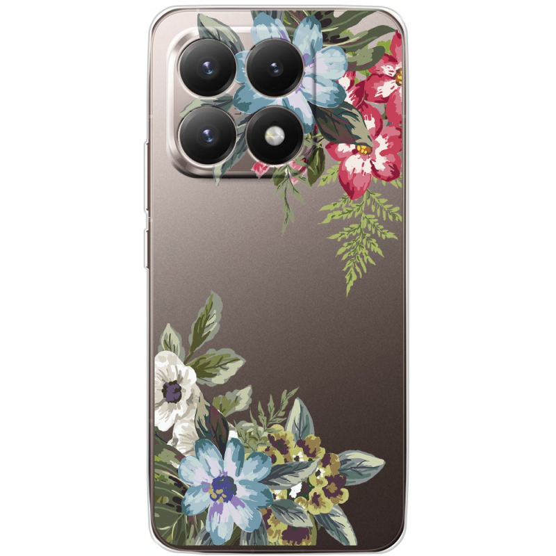 Прозорий чохол BoxFace Xiaomi 15T Floral