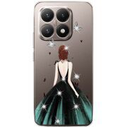 Чохол зі стразами Xiaomi 15T Girl in the green dress