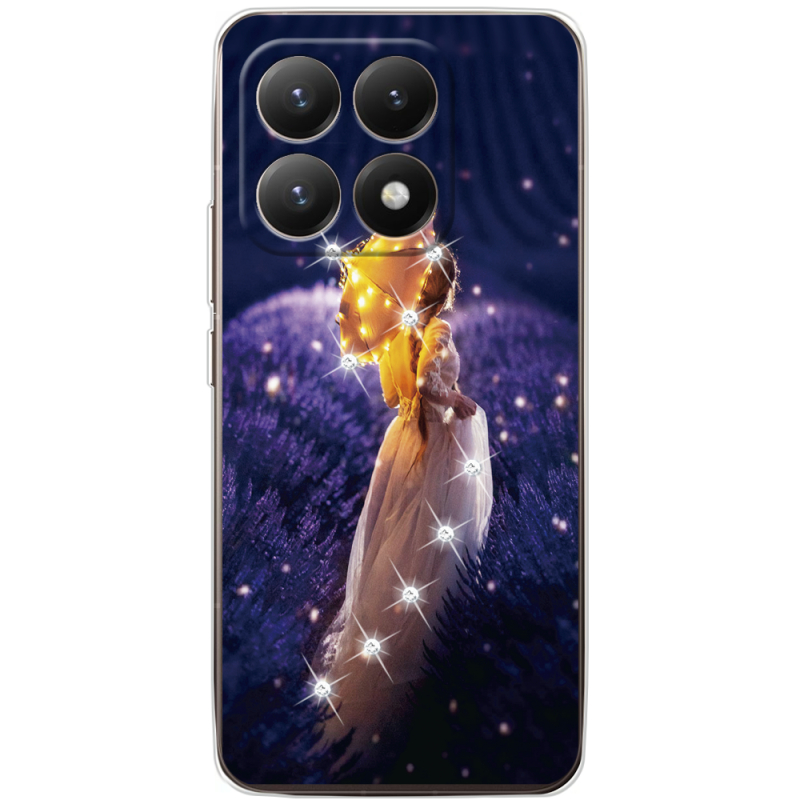 Чохол зі стразами Xiaomi 15T Girl with Umbrella