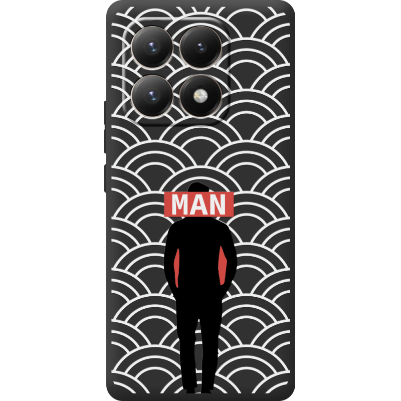 Чорний чохол BoxFace Xiaomi 15T Man Pattern