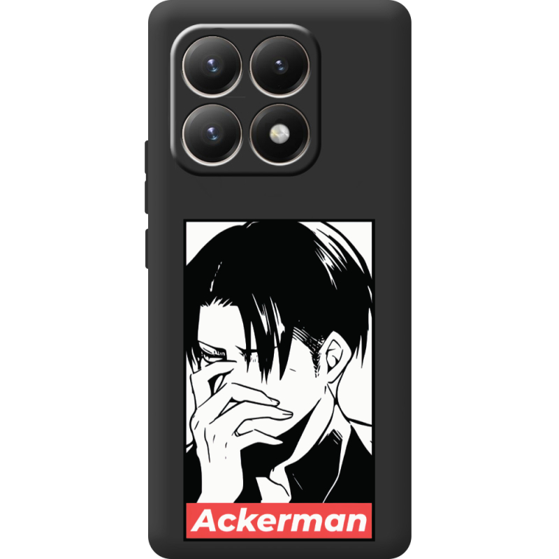 Чорний чохол BoxFace Xiaomi 15T Attack On Titan - Ackerman