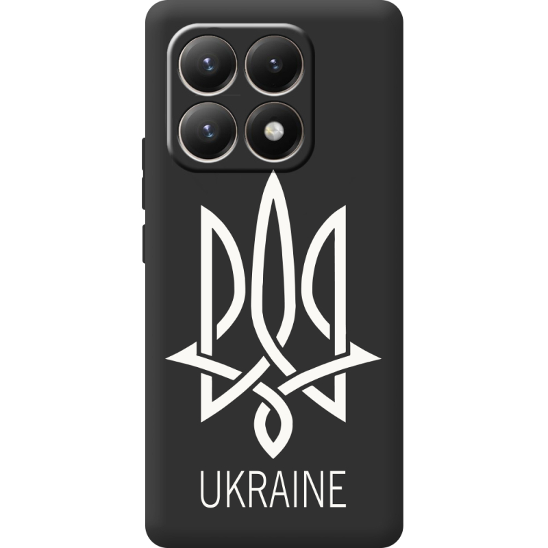 Чорний чохол BoxFace Xiaomi 15T Тризуб монограмма ukraine