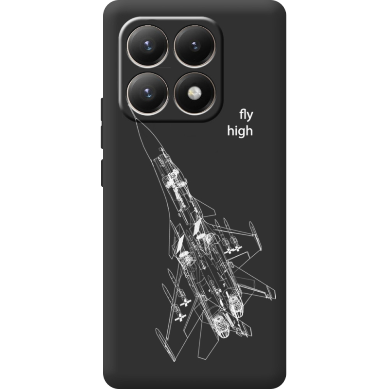 Чорний чохол BoxFace Xiaomi 15T Військовий літак
