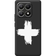 Чорний чохол BoxFace Xiaomi 15T Білий хрест ЗСУ