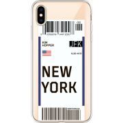 Прозрачный чехол Uprint Apple iPhone XS Max Ticket New York