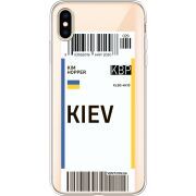 Прозрачный чехол Uprint Apple iPhone XS Max Ticket Kiev