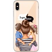 Прозрачный чехол Uprint Apple iPhone XS Max Super Mama