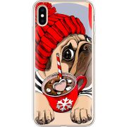 Прозрачный чехол Uprint Apple iPhone XS Max Winter Puggy