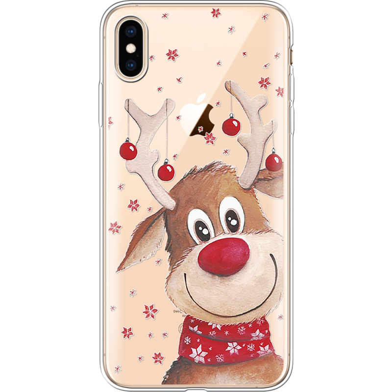 Прозрачный чехол Uprint Apple iPhone XS Max Winter Deer