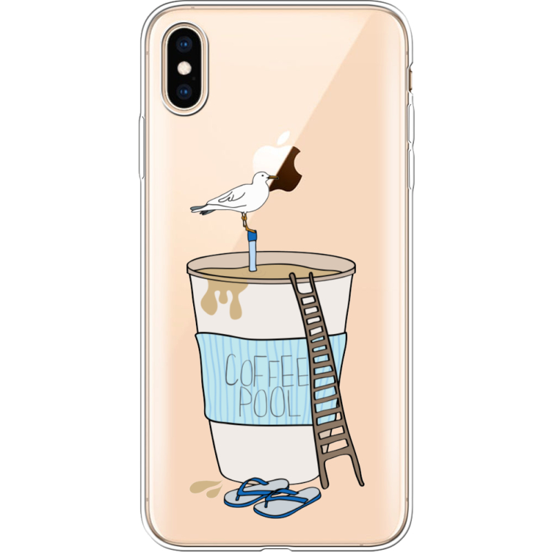 Прозрачный чехол Uprint Apple iPhone XS Max Segull in Cofee Pool