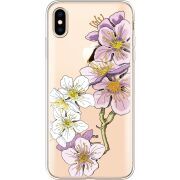 Прозрачный чехол Uprint Apple iPhone XS Max Cherry Blossom