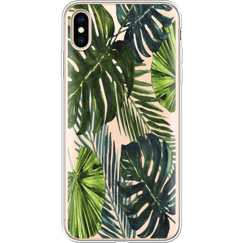 Прозрачный чехол Uprint Apple iPhone XS Max Palm Tree