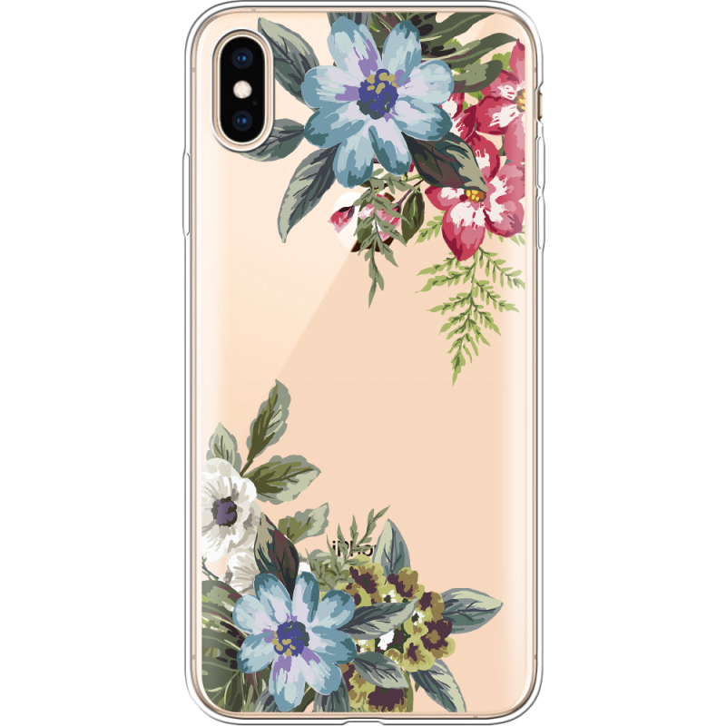 Прозрачный чехол Uprint Apple iPhone XS Max Floral